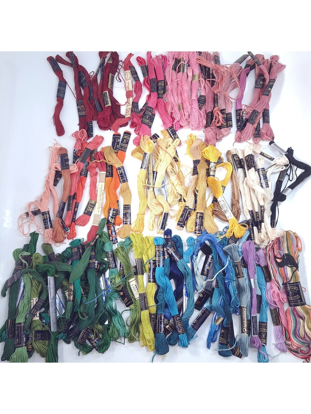 Vintage embroidery floss set 100+ Pert Lusta Clark's Boilfast DMC Coats Bucilla
